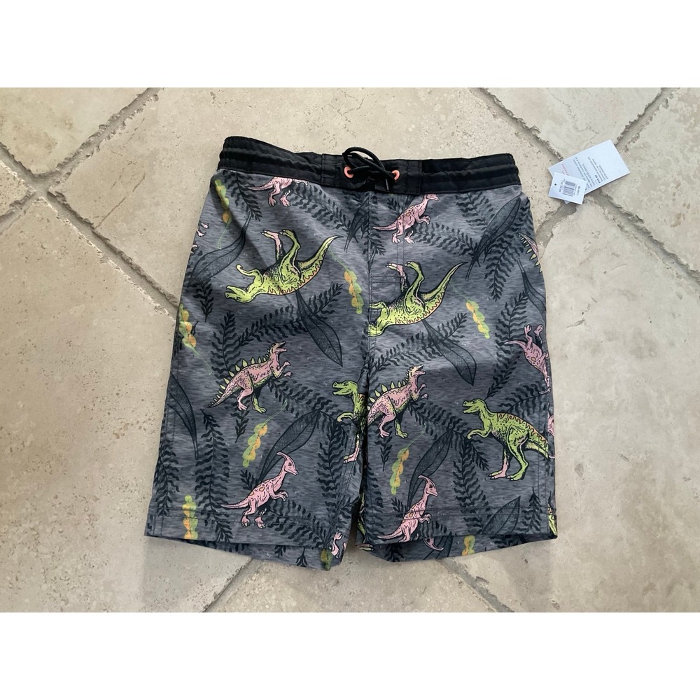 NEW Old Navy Swim Trunks/Board Shorts - Dinosaur - Size L (10-12)